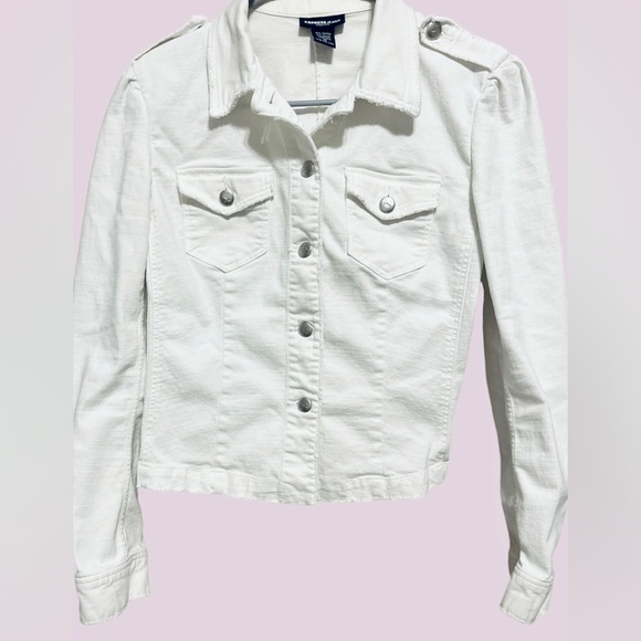Express white jean jacket size medium. Great condition - Picture 7 of 12
